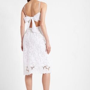 NWT Express White Lace Tie Back Dress Size M